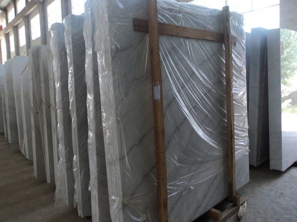 China guangxi white marble slab price