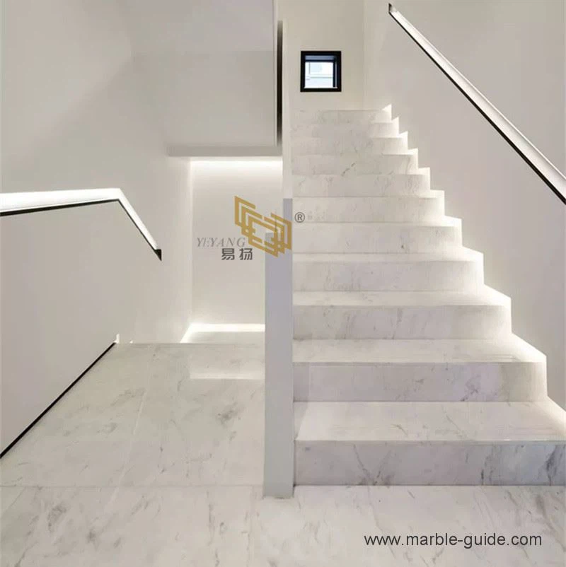 Ariston white marble stairs 01