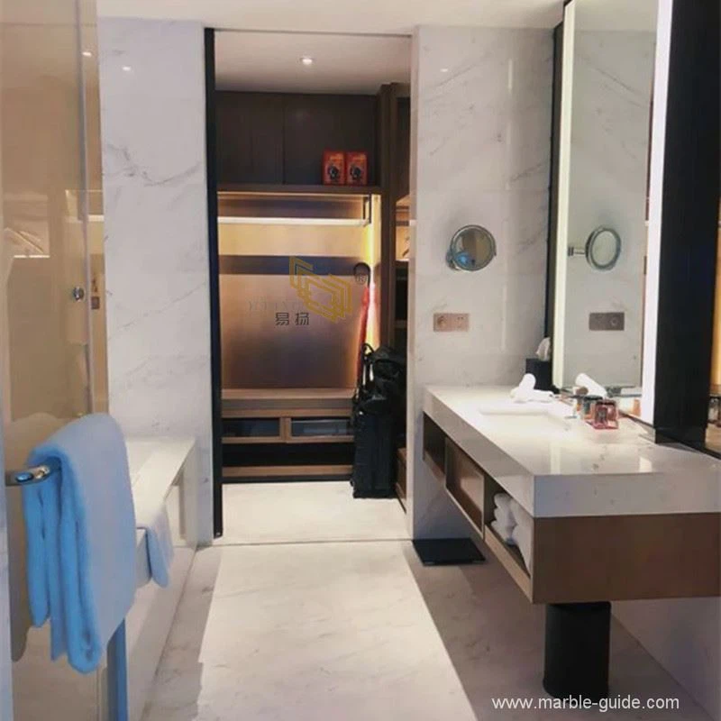 Ariston white marble bathroom wall