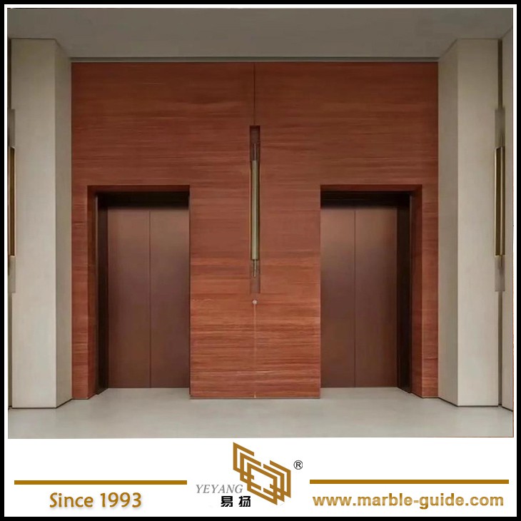 red-travertine-elevator-wall red-travertine-elevator-wall