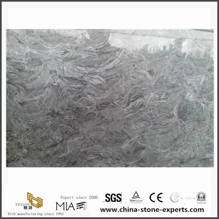 Леопард кожата цвете мрамор за плочки за подови настилки с най-сив цвят