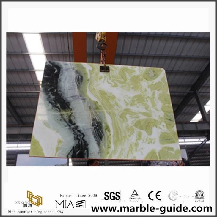 Green Marble/China Ink Painting Polished Bathroom Floor Wall Cladding Tile