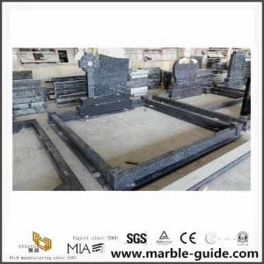 Висококачествен черен мраморен надгробен камък с ангелски паметник