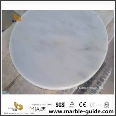 Гуанси бял мрамор кръгла масичка за кафе за хотел кафене използва
