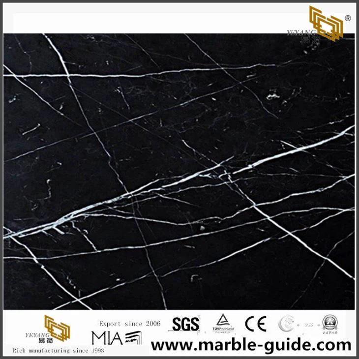 Chinese Nero Marquina Marble Polished Slabs,Tile for Home Decoration
